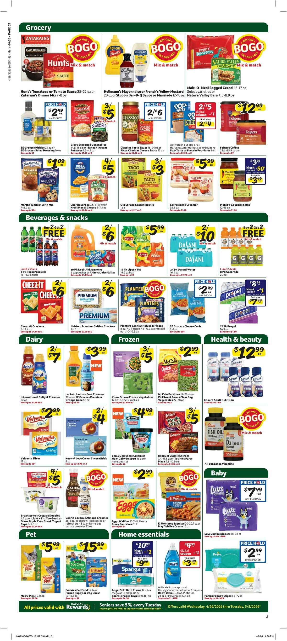 Harveys Supermarkets Weekly Ad from April 29
