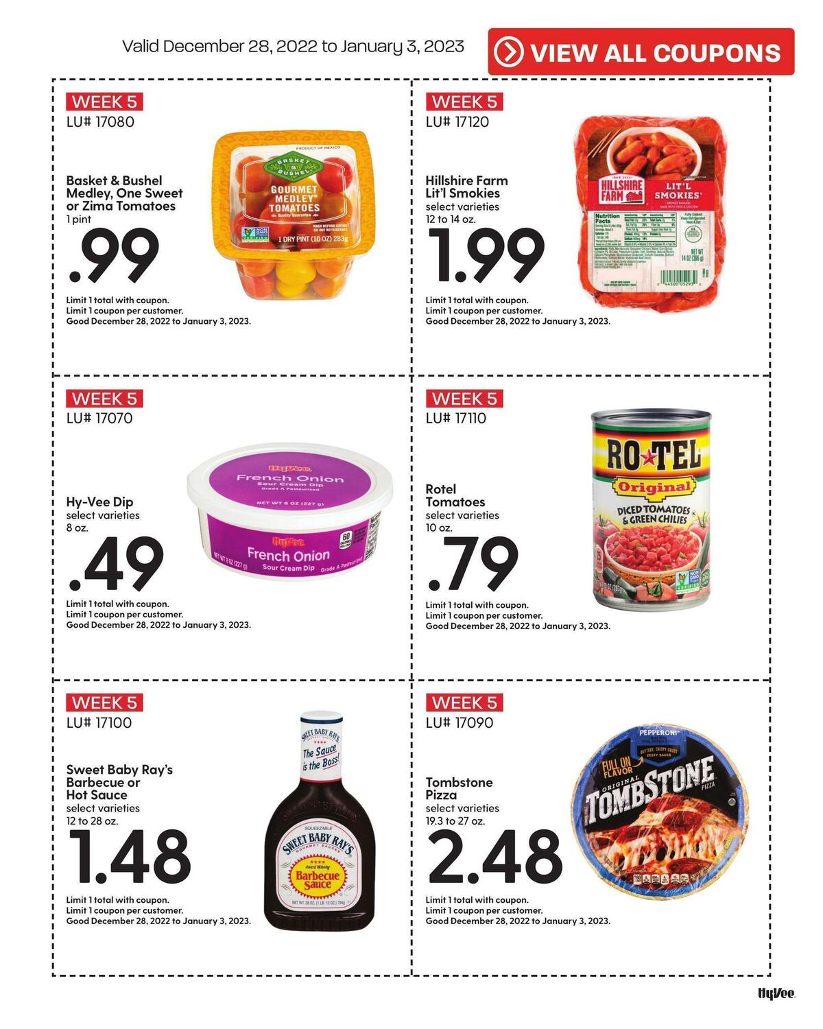Hy-Vee December Mega Coupon Book Weekly Ad from December 1