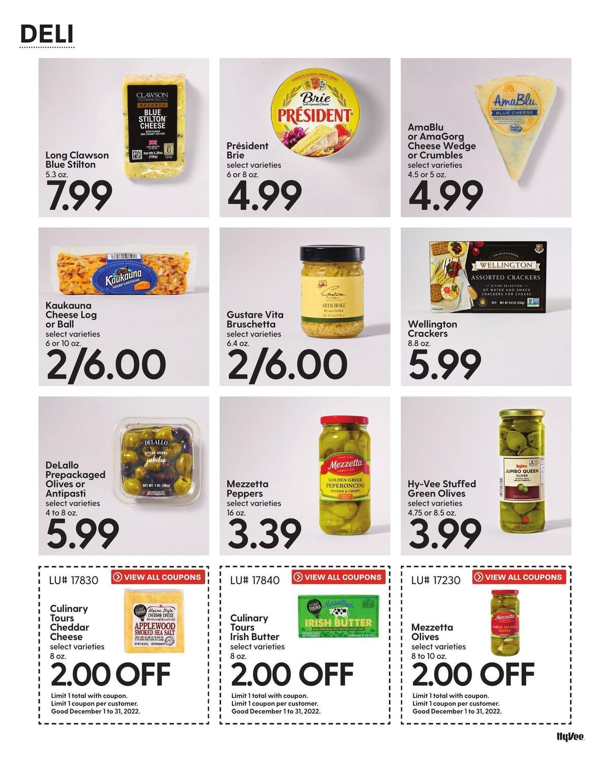 Hy-Vee December Mega Coupon Book Weekly Ad from December 1