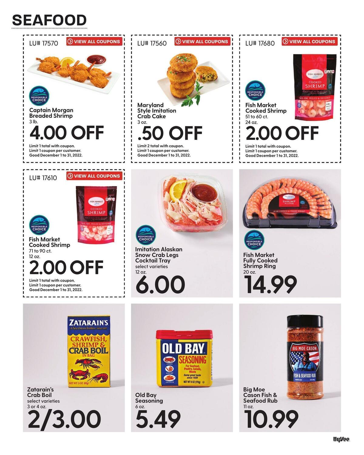 Hy-Vee December Mega Coupon Book Weekly Ad from December 1