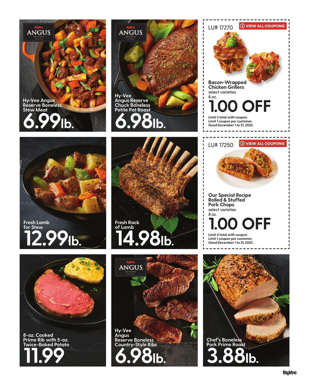 Hy-Vee December Mega Coupon Book Weekly Ad from December 1