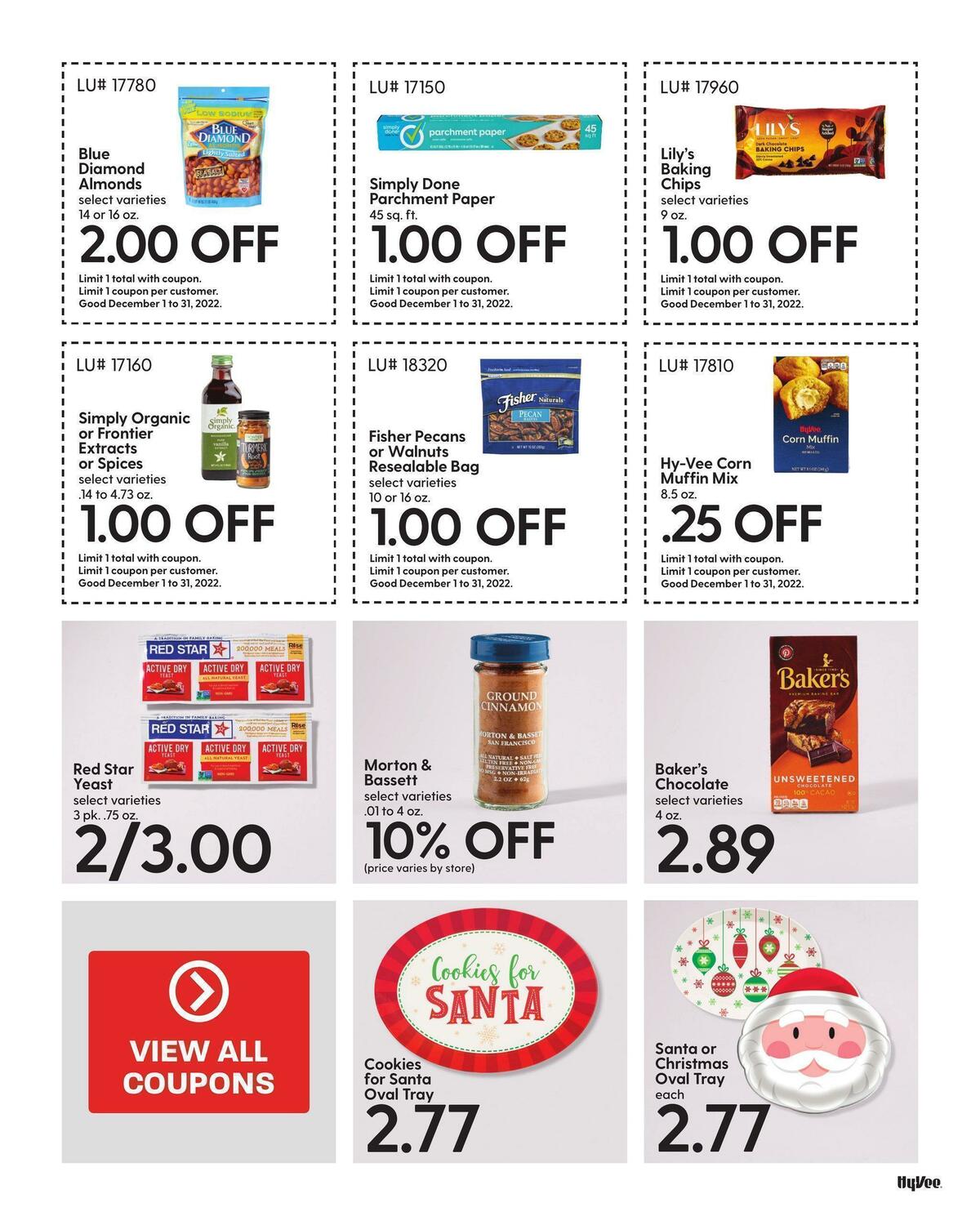 Hy-Vee December Mega Coupon Book Weekly Ad from December 1