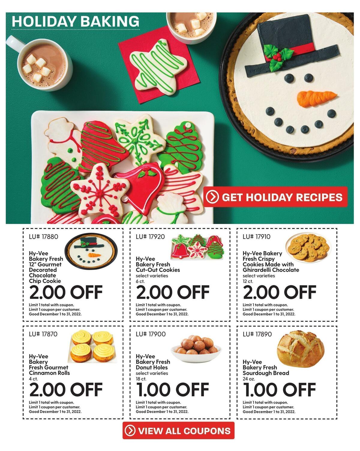 Hy-Vee December Mega Coupon Book Weekly Ad from December 1