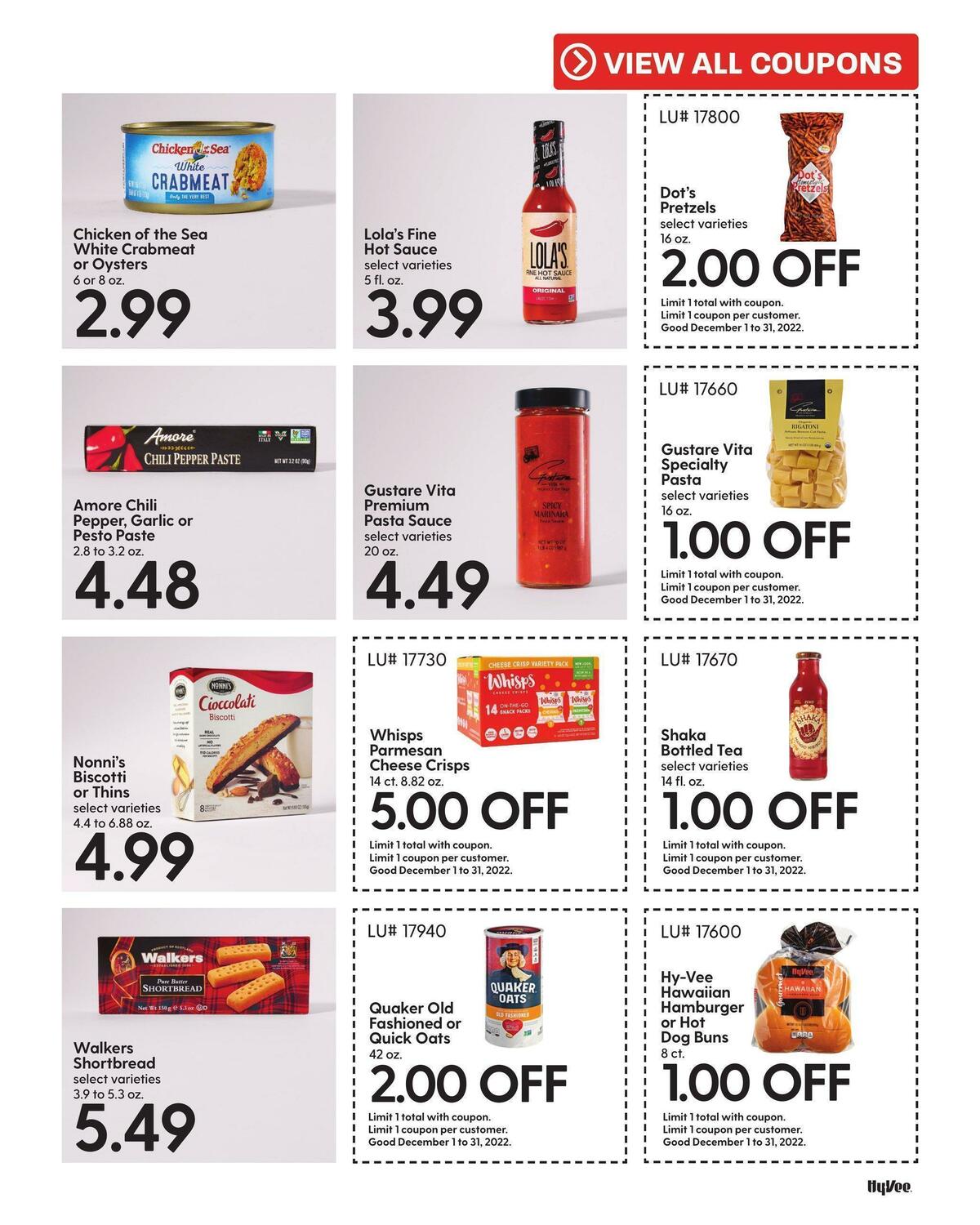 Hy-Vee December Mega Coupon Book Weekly Ad from December 1