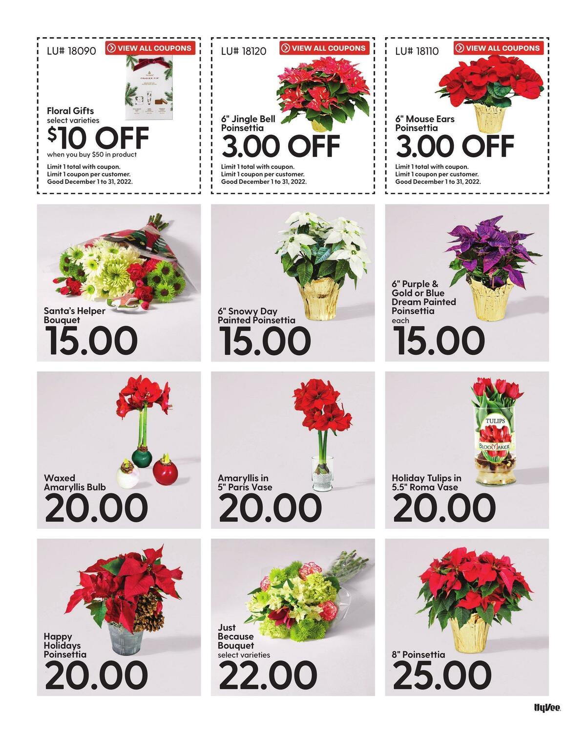 Hy-Vee December Mega Coupon Book Weekly Ad from December 1