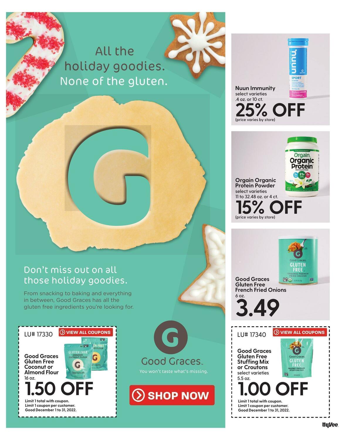 Hy-Vee December Mega Coupon Book Weekly Ad from December 1