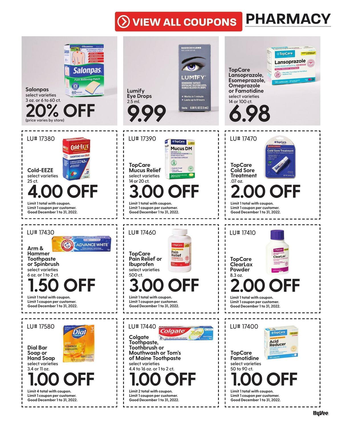 Hy-Vee December Mega Coupon Book Weekly Ad from December 1