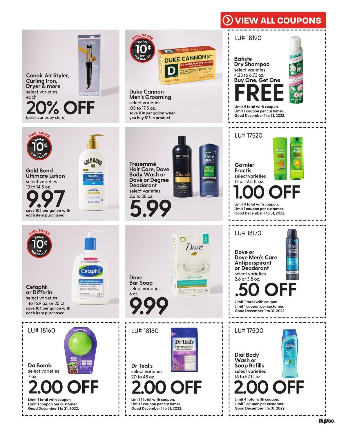Hy-Vee December Mega Coupon Book Weekly Ad from December 1