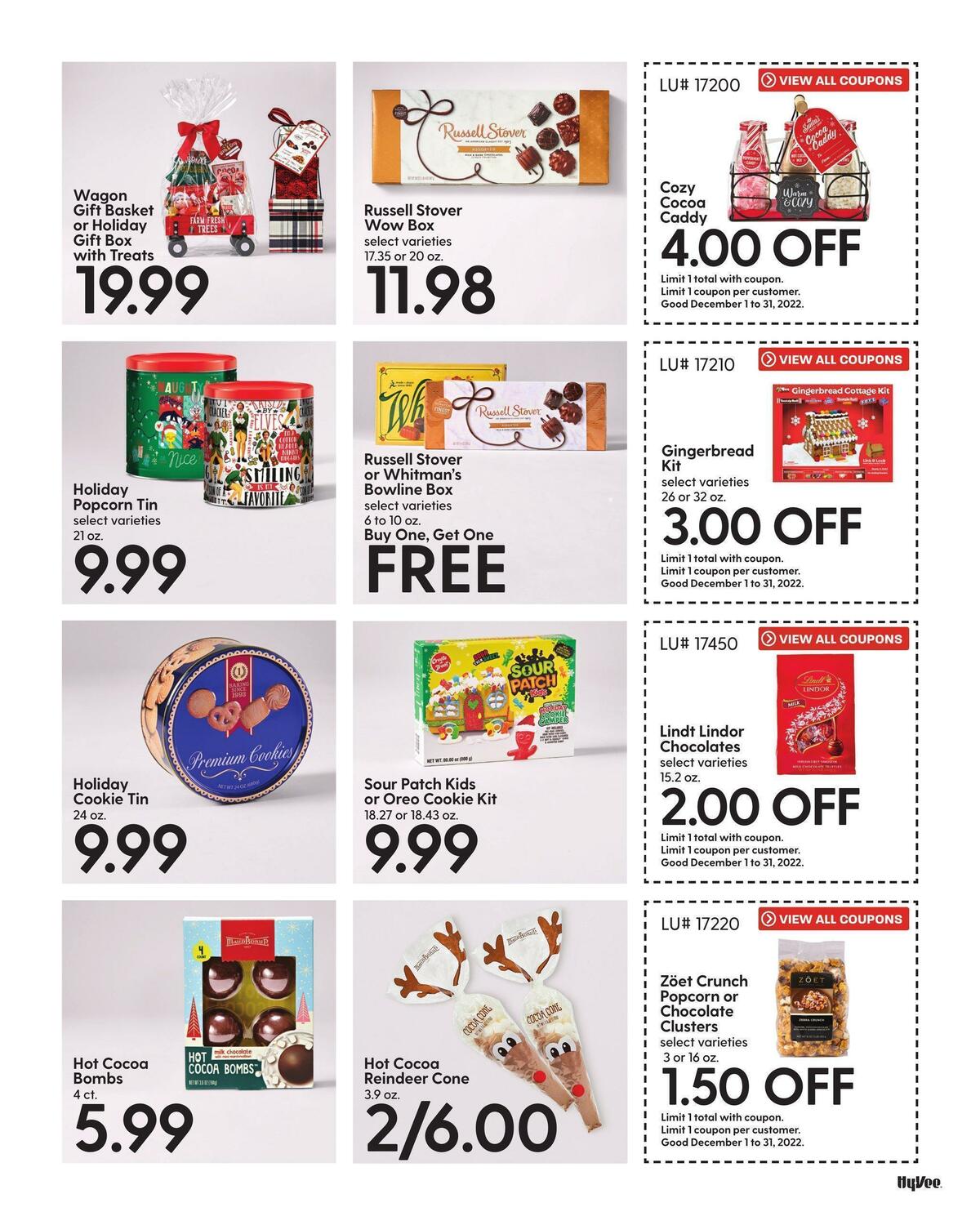 Hy-Vee December Mega Coupon Book Weekly Ad from December 1