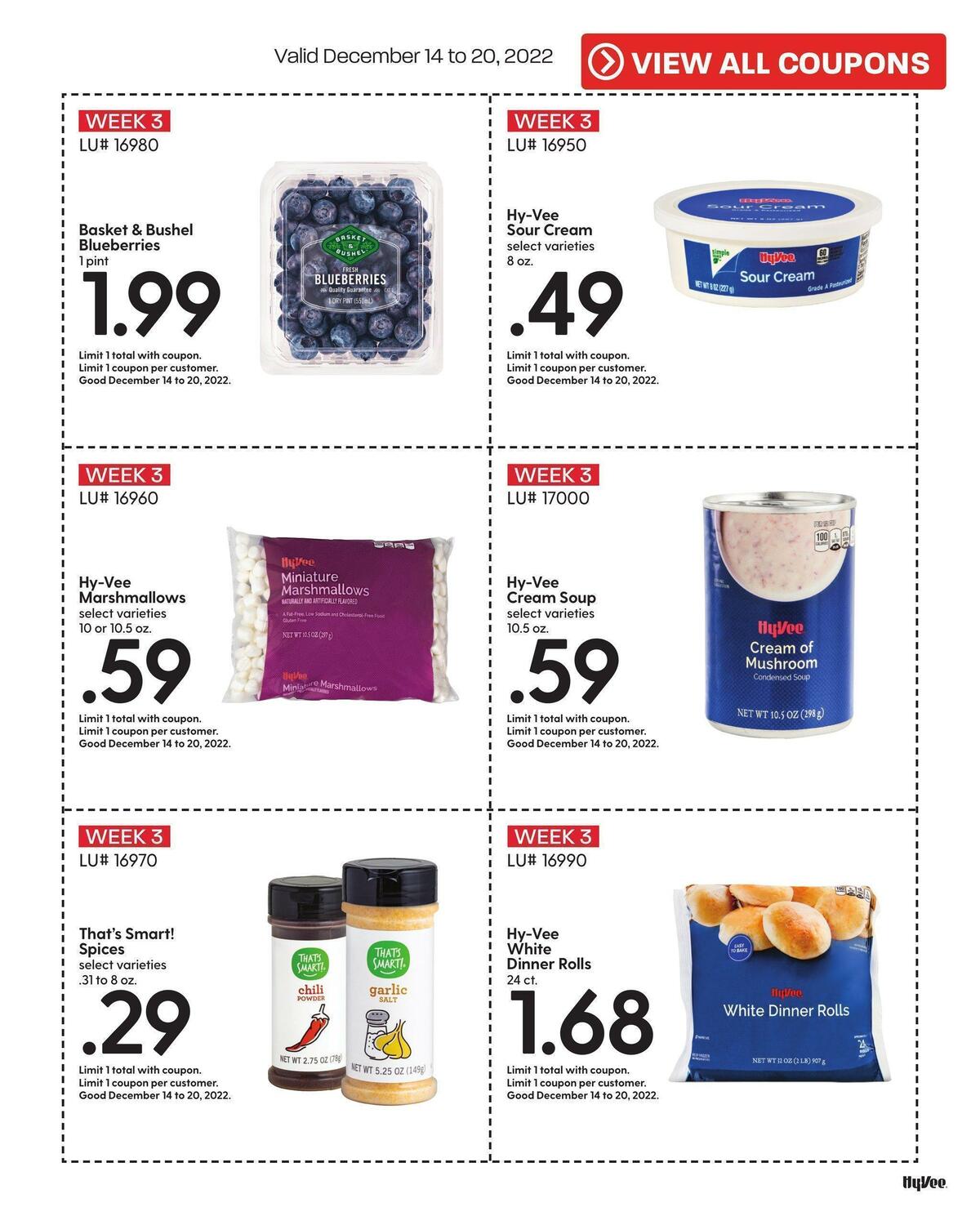 Hy-Vee December Mega Coupon Book Weekly Ad from December 1