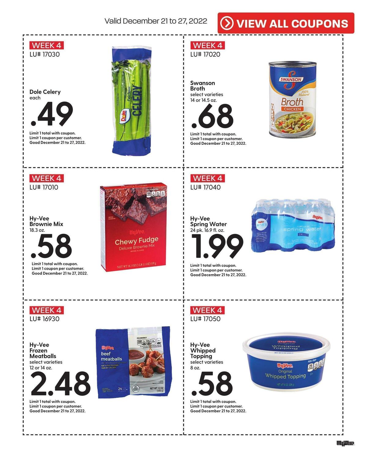 Hy-Vee December Mega Coupon Book Weekly Ad from December 1