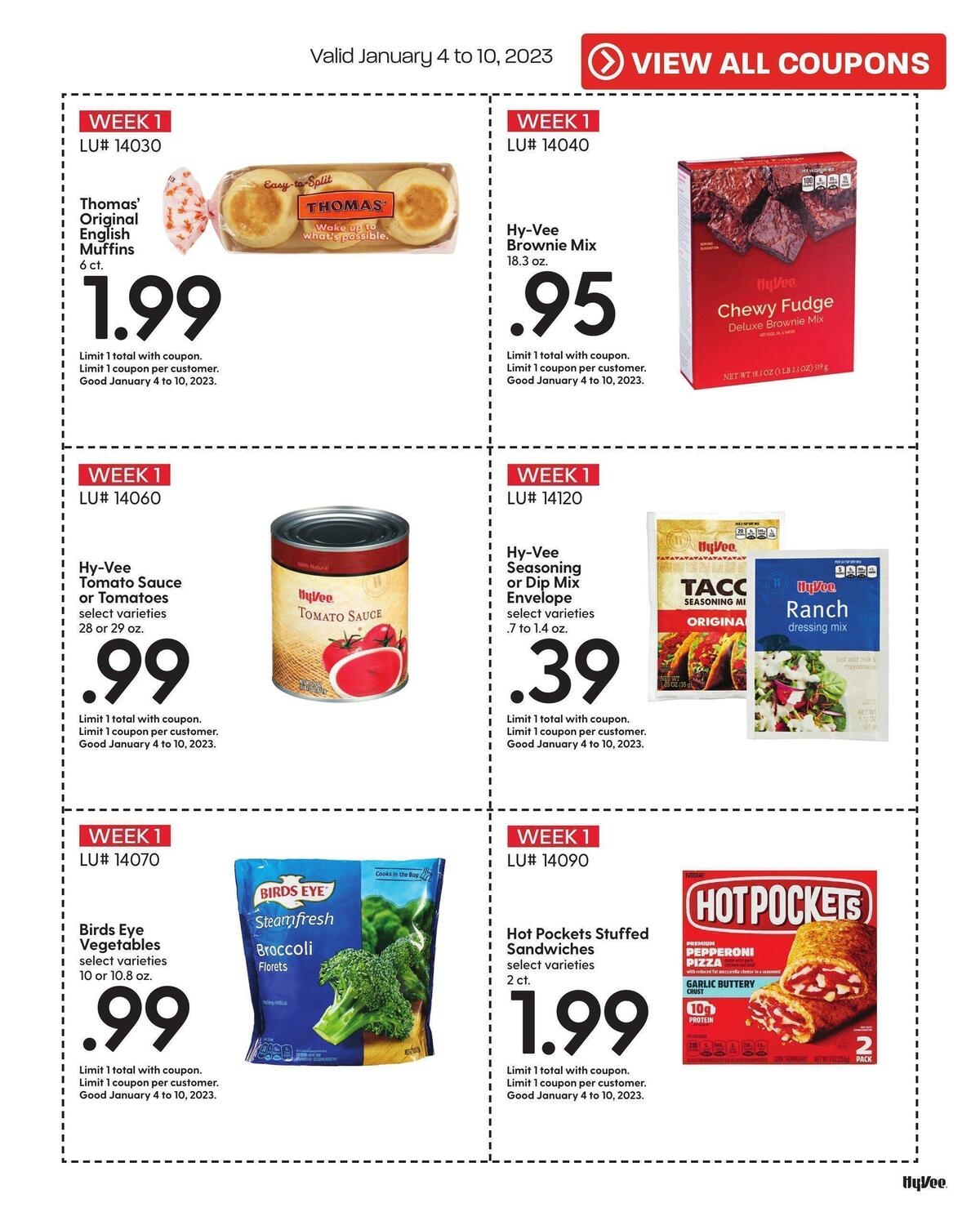 Hy-Vee January Mega Coupon Book Weekly Ad from January 1