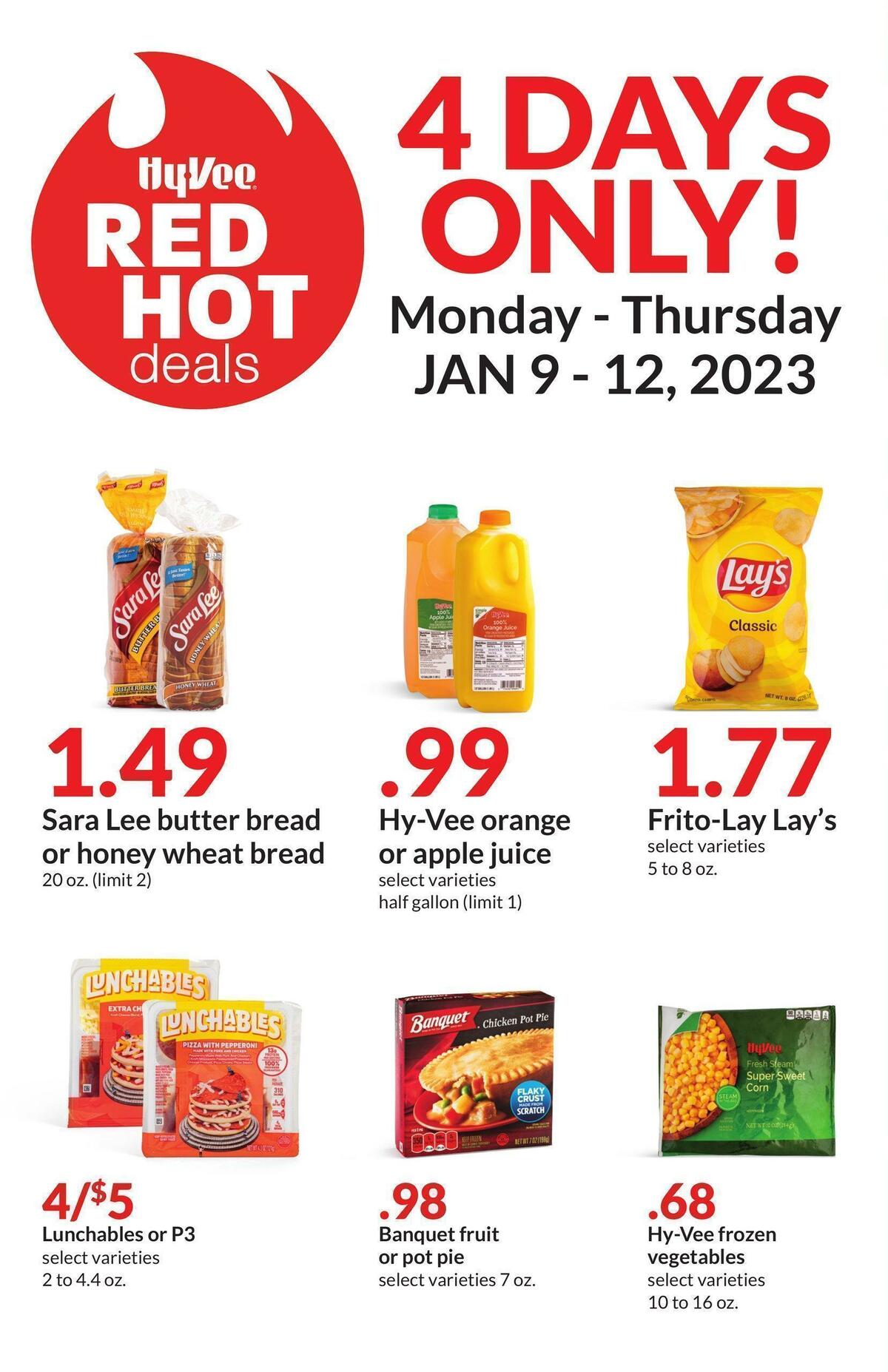 Hy-Vee 4 Days Only! Weekly Ad from January 9
