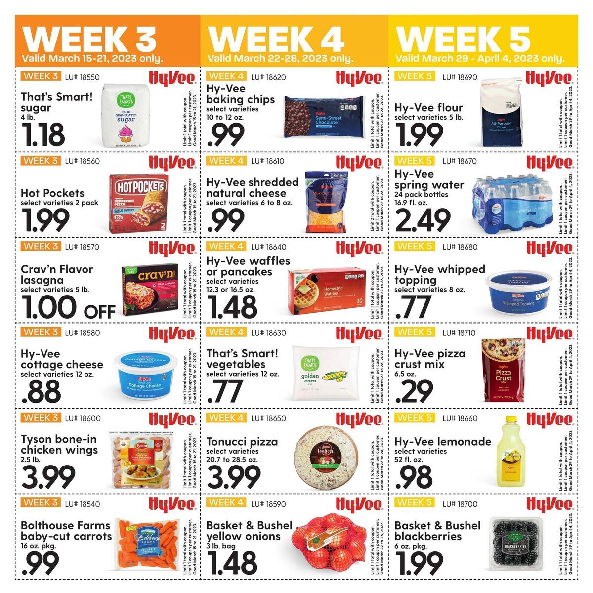 Hy-Vee March Monthly Coupon Weekly Ad from March 1