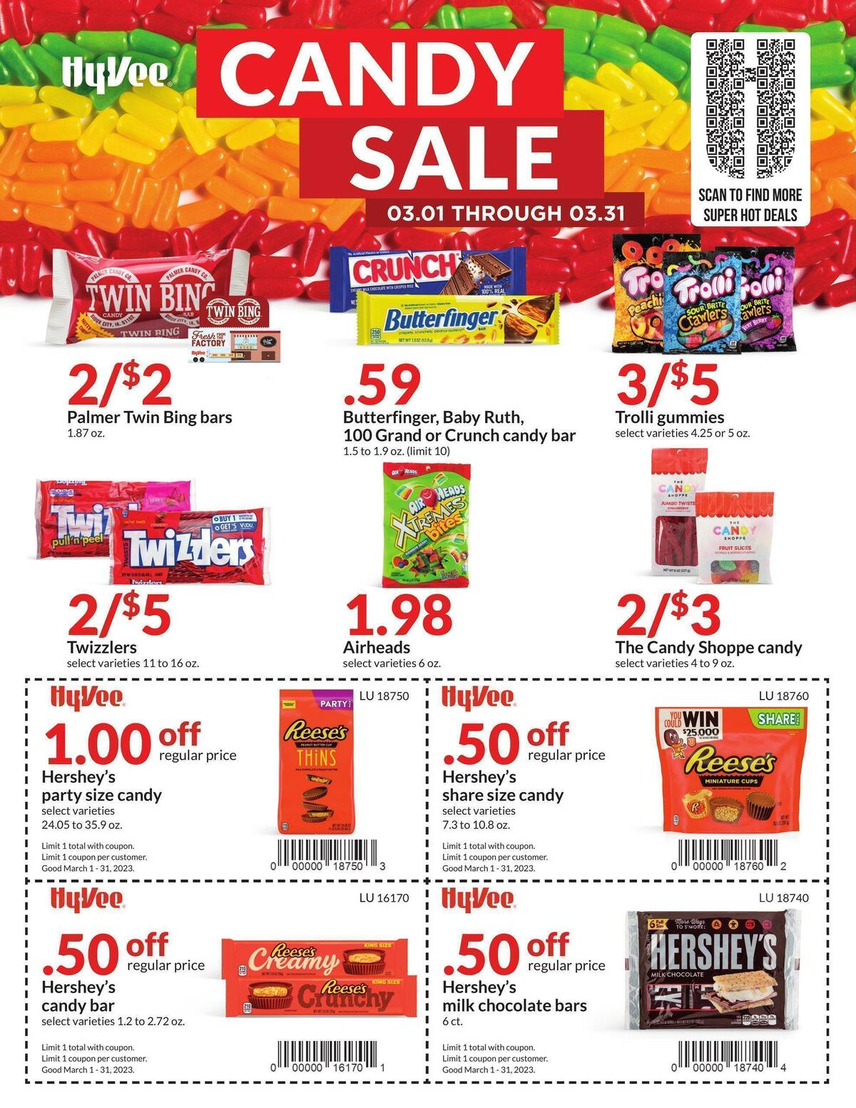 Hy-Vee Candy Sale Weekly Ad from March 1