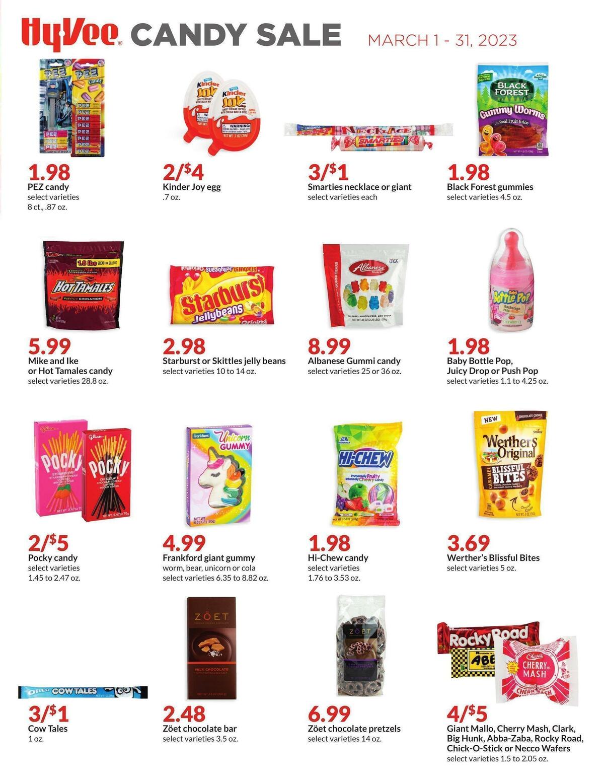Hy-Vee Candy Sale Weekly Ad from March 1
