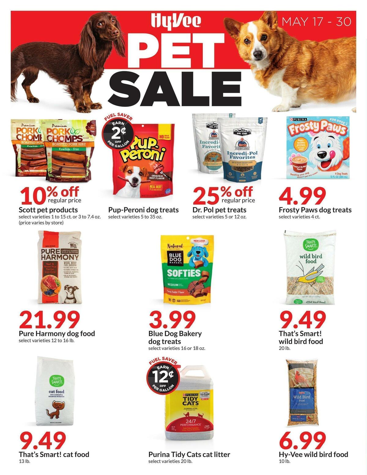 Hy-Vee Pet Sale Weekly Ad from May 17