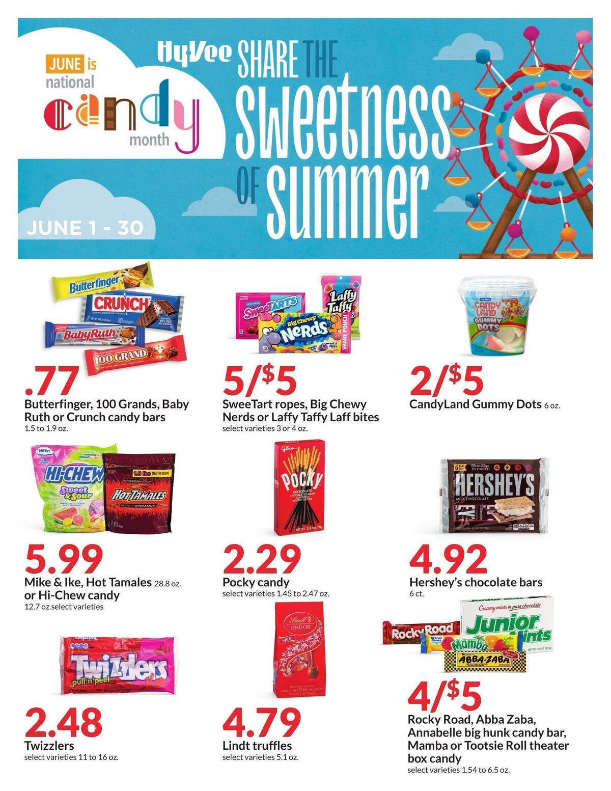 Hy-Vee Sweetness of Summer Weekly Ad from June 1