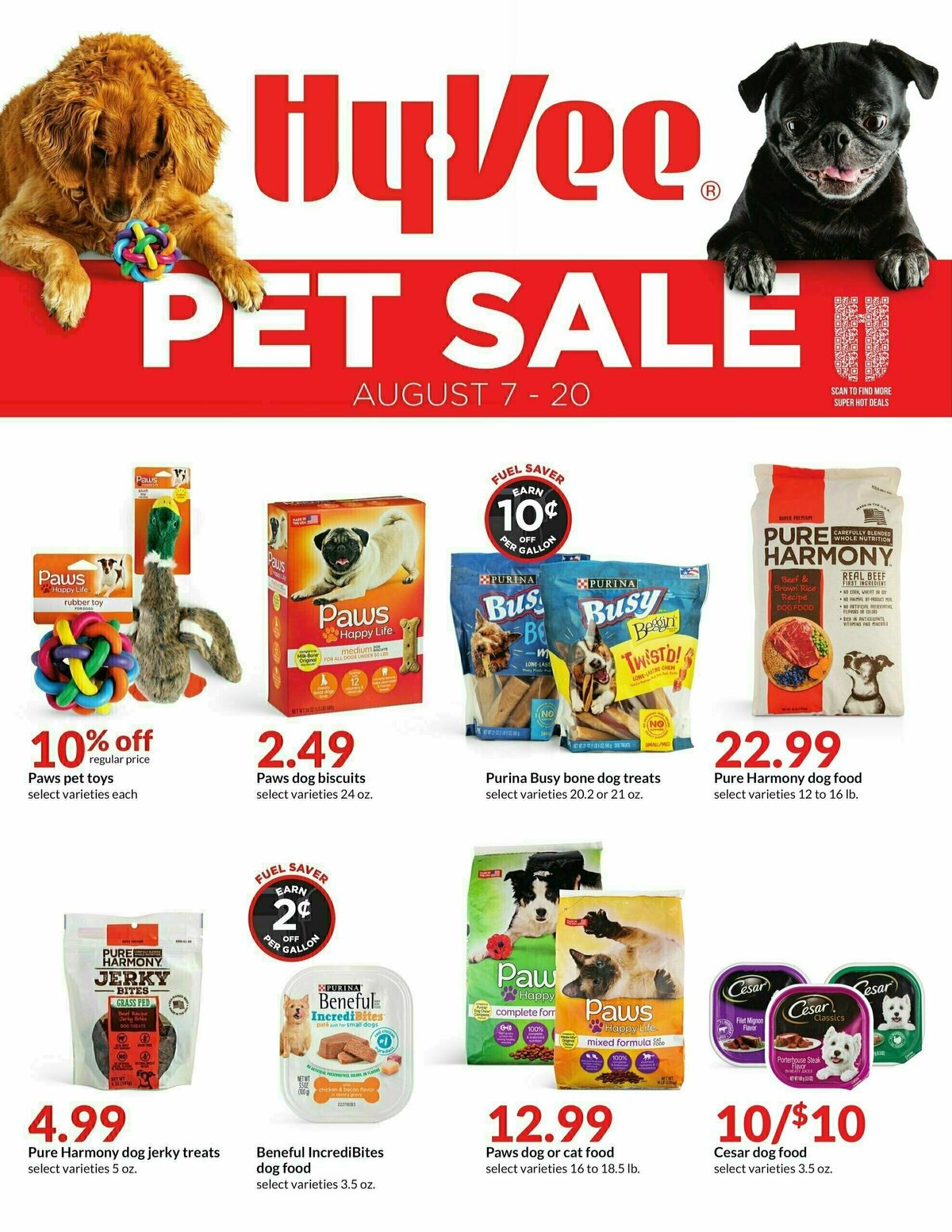 Hy-Vee Pet Sale Weekly Ad from August 7