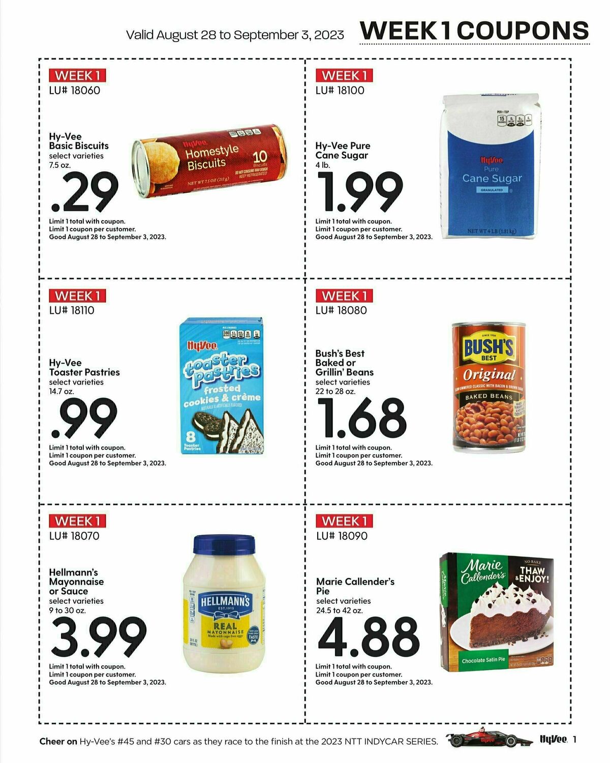 Hy-Vee September Monthly Coupon Book Weekly Ad from September 1
