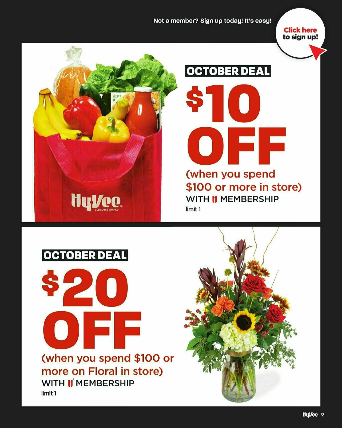Hy-Vee October Coupon Book Weekly Ad from October 1