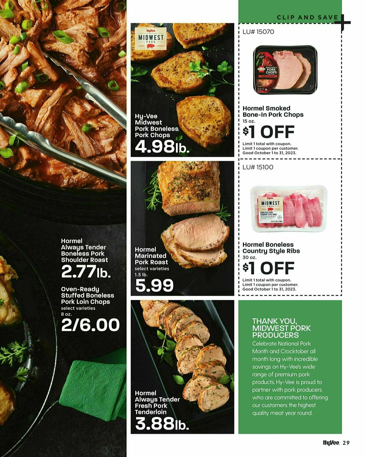 Hy-Vee October Coupon Book Weekly Ad from October 1