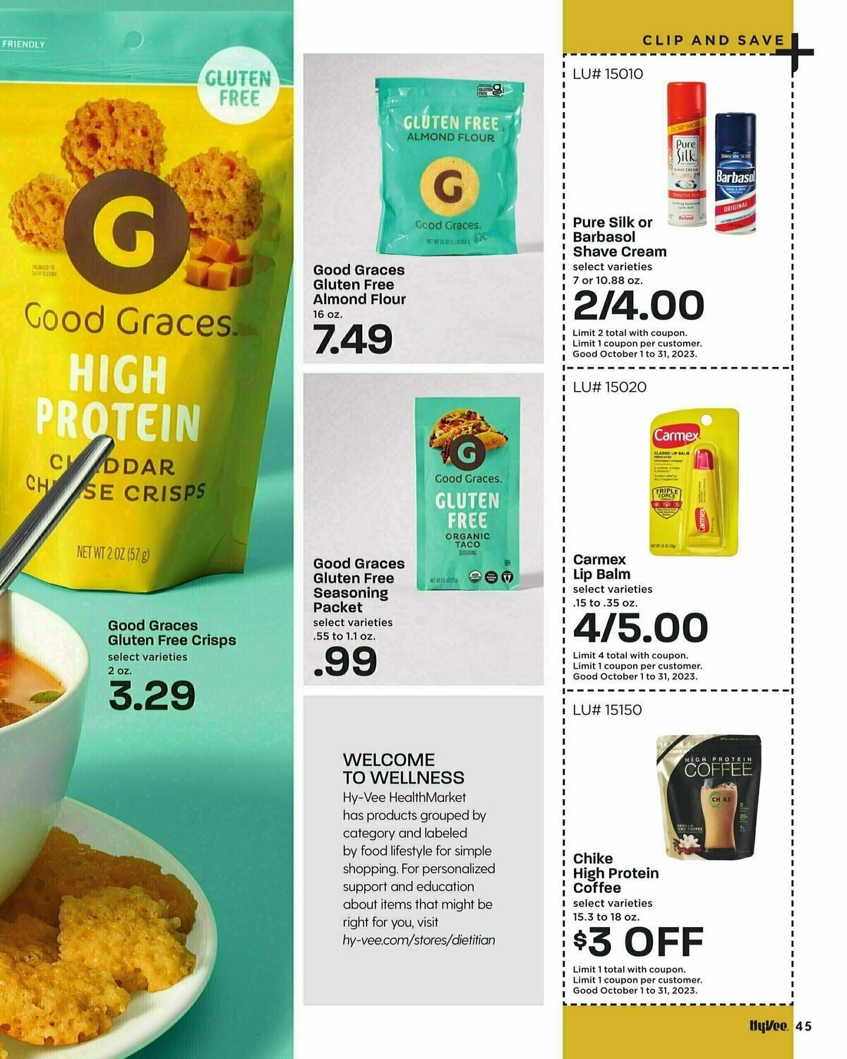 Hy-Vee October Coupon Book Weekly Ad from October 1