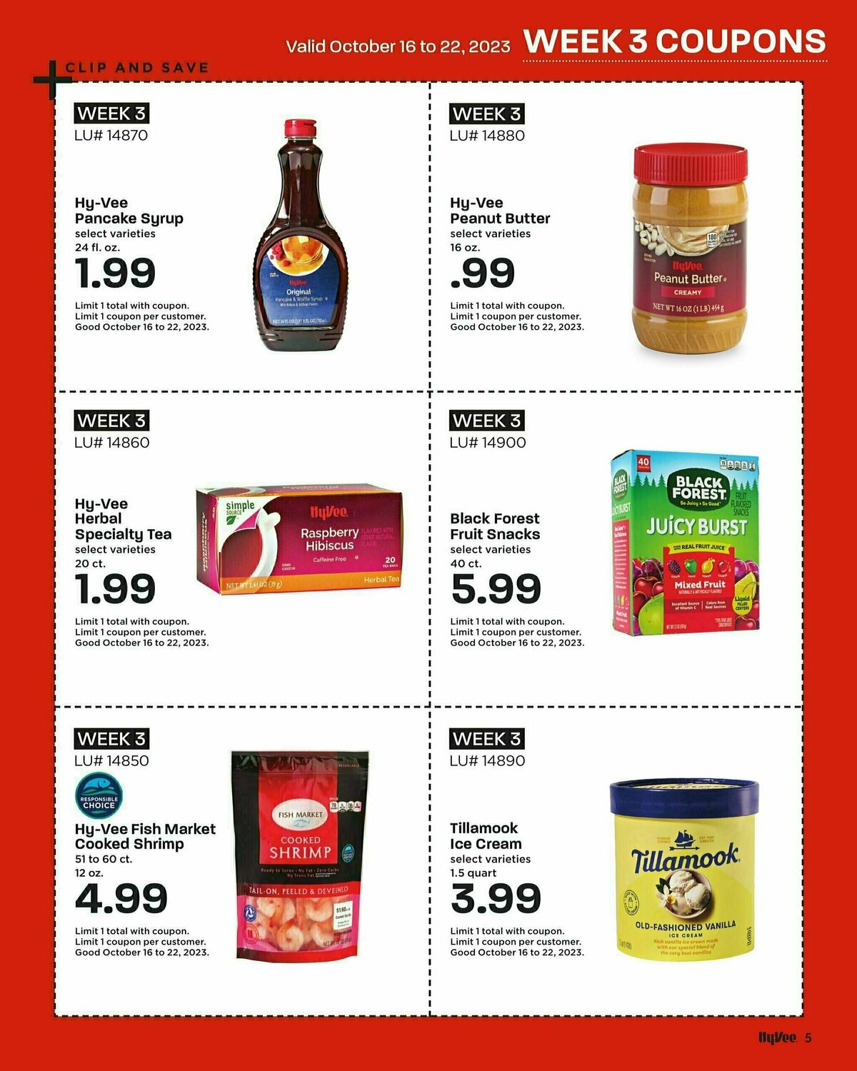 Hy-Vee October Coupon Book Weekly Ad from October 1