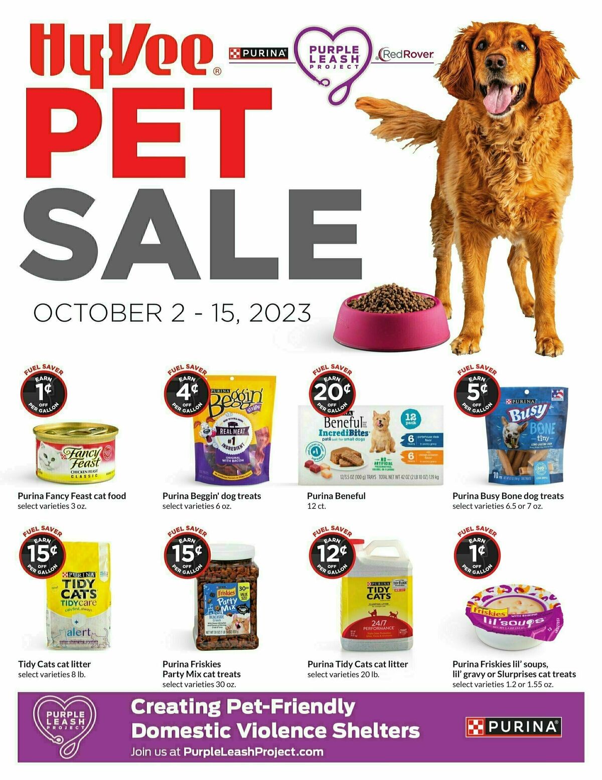 Hy-Vee Pet Sale Weekly Ad from October 2