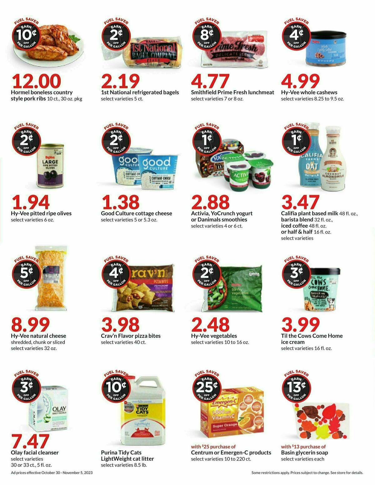 Hy-Vee Weekly Ad from October 30