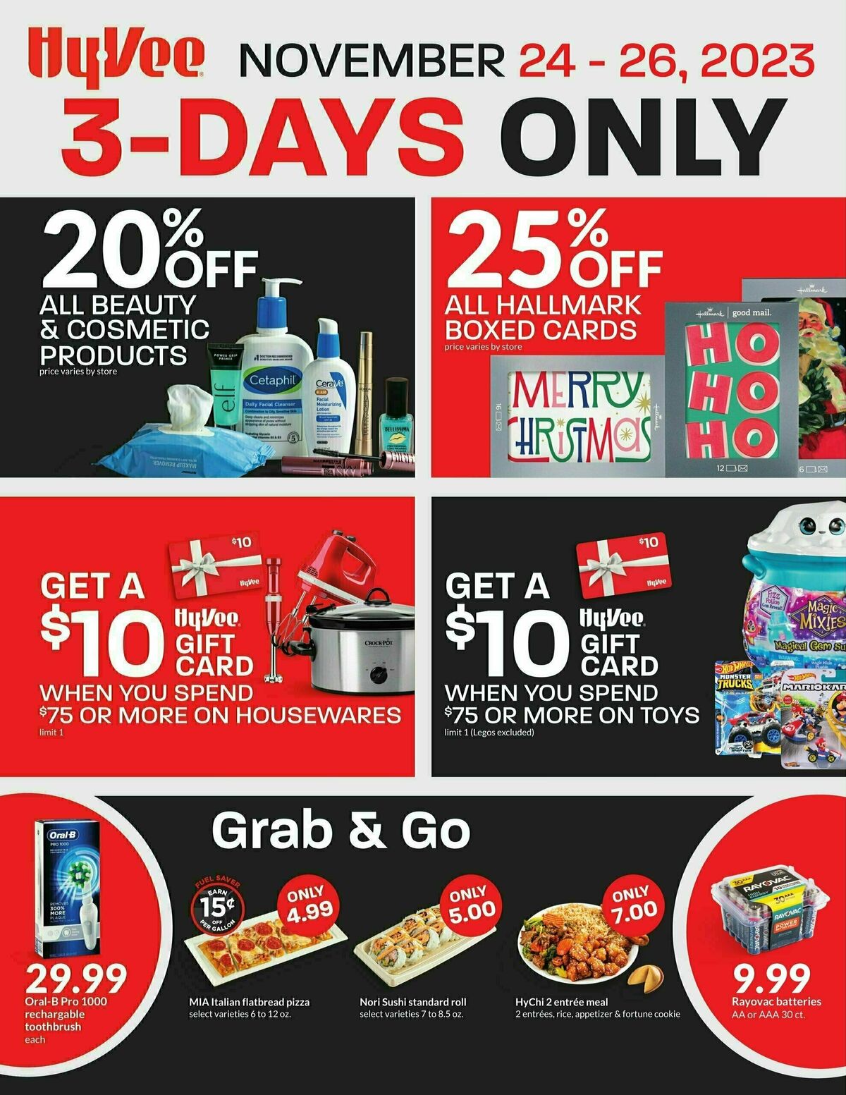 Hy-Vee 3 Days Only Weekly Ad from November 24