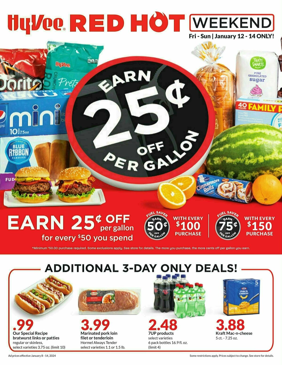 Hy-Vee Red Hot Weekend Weekly Ad from January 12