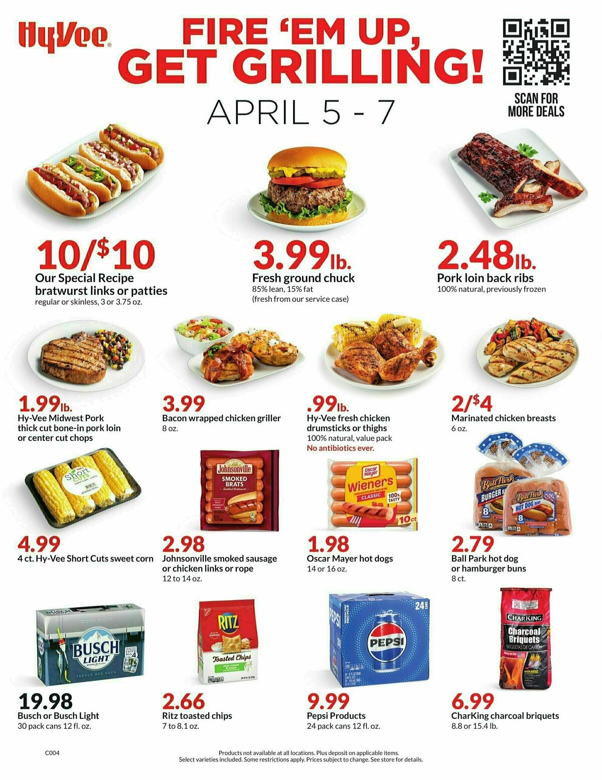 Hy-Vee Red Hot Weekend Weekly Ad from April 5