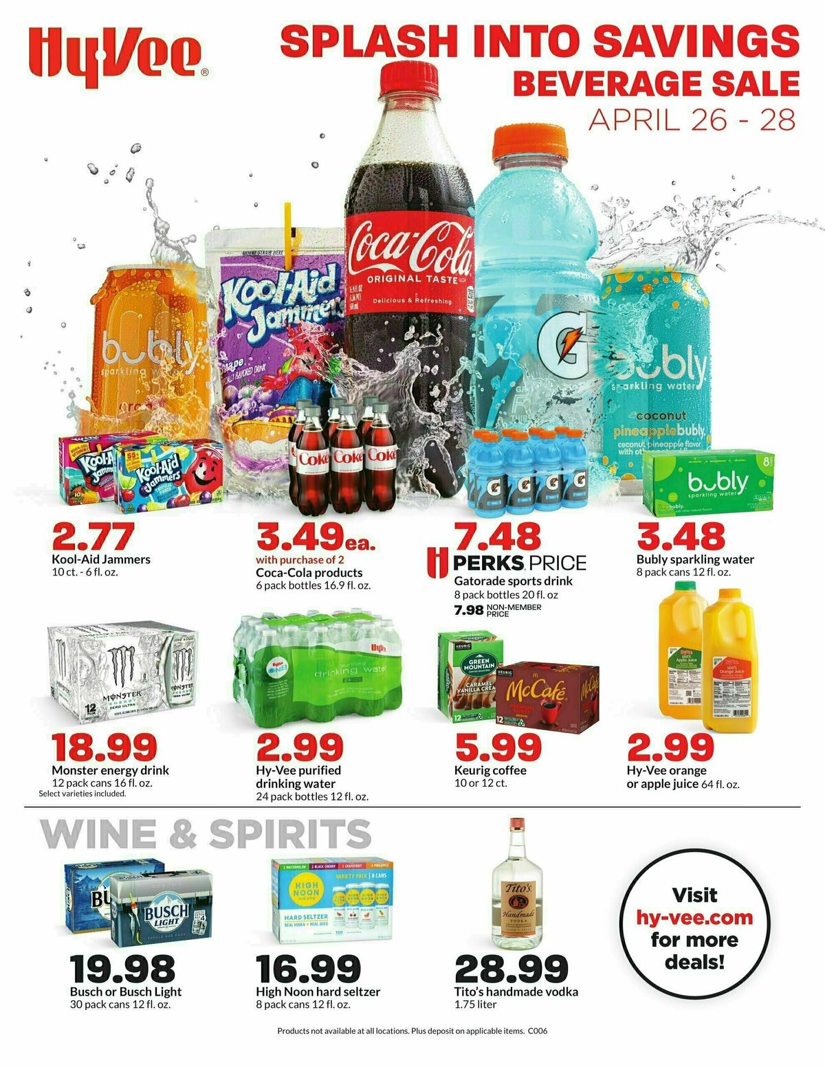 Hy-Vee Beverage Sale Weekly Ad from April 26