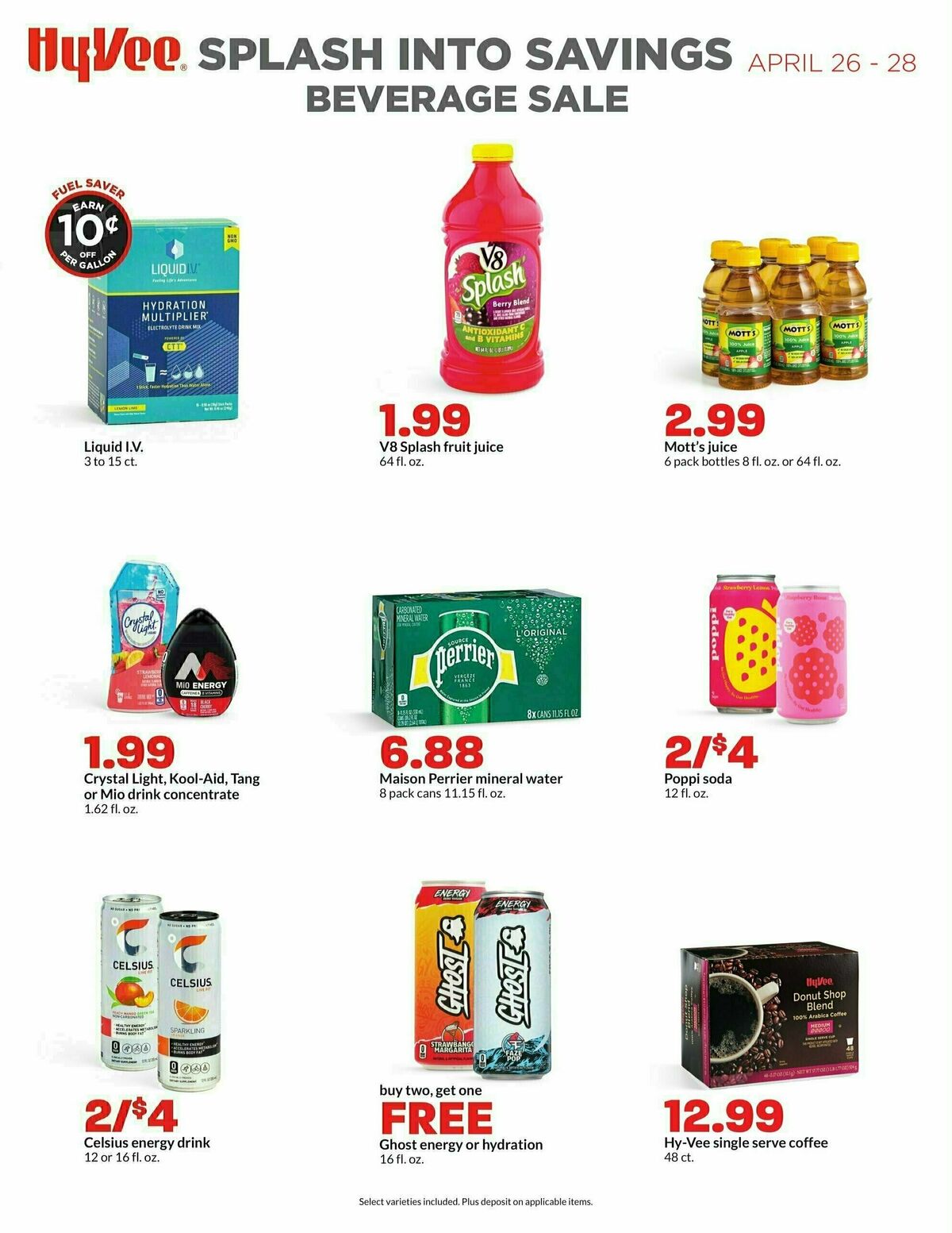 Hy-Vee Beverage Sale Weekly Ad from April 26