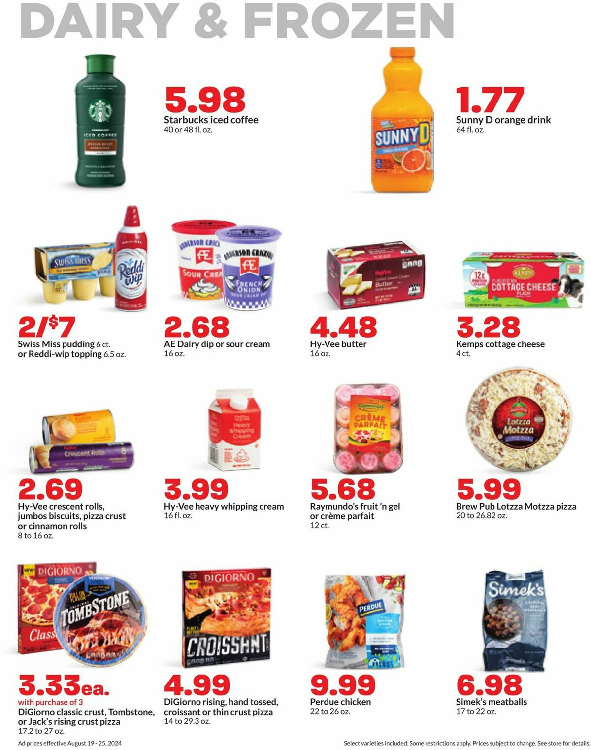 Hy-Vee Weekly Ad from August 19