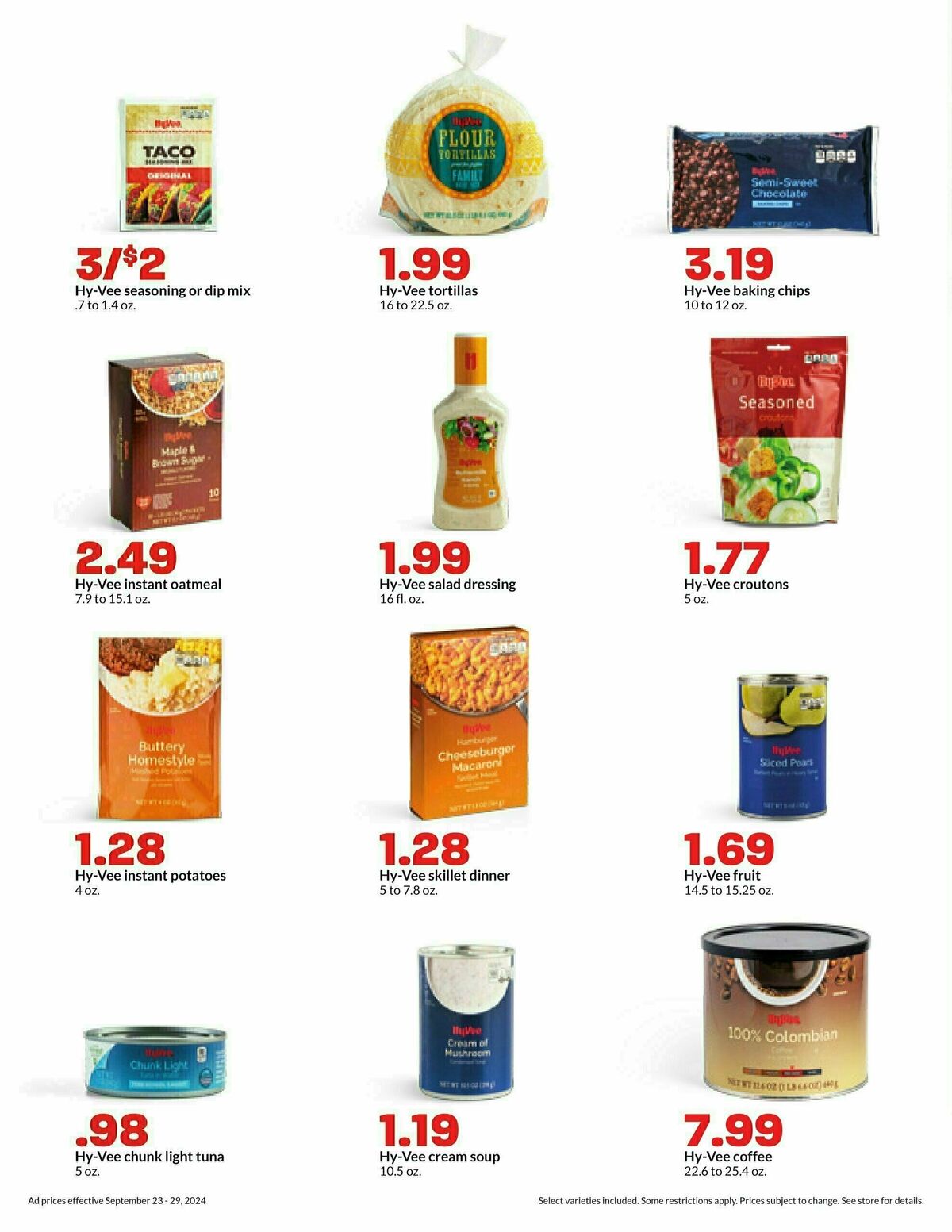 Hy-Vee Weekly Ad from September 23