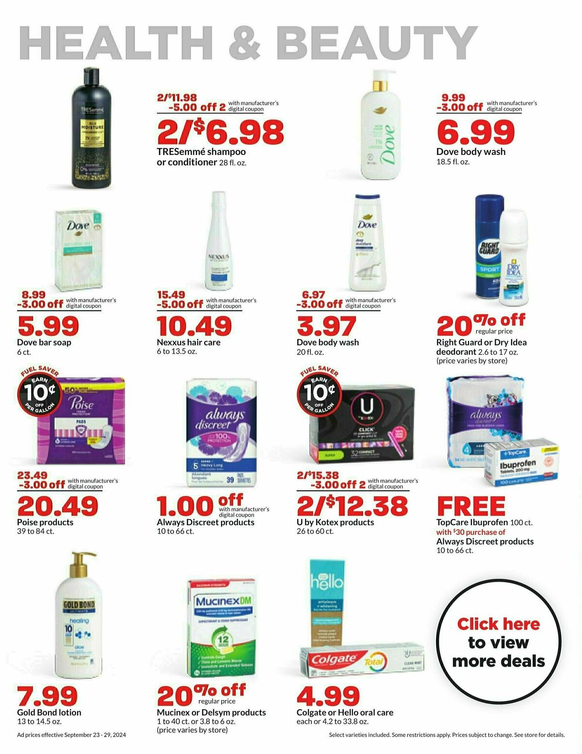 Hy-Vee Weekly Ad from September 23