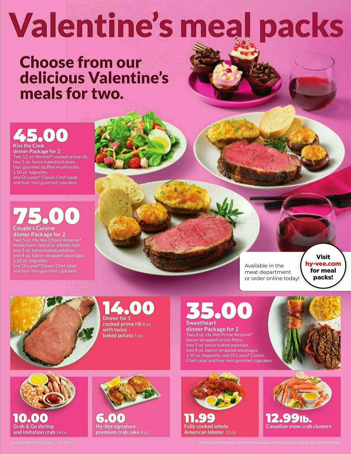 Hy-Vee Valentine Sale Weekly Ad from February 1