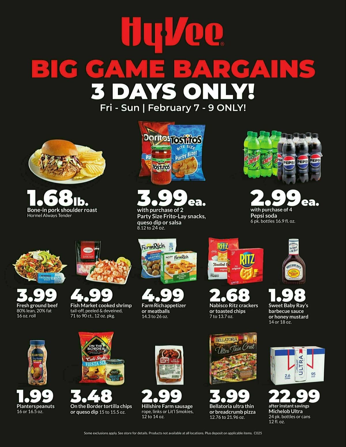 Hy-Vee Big Game Bargains Weekly Ad from February 7