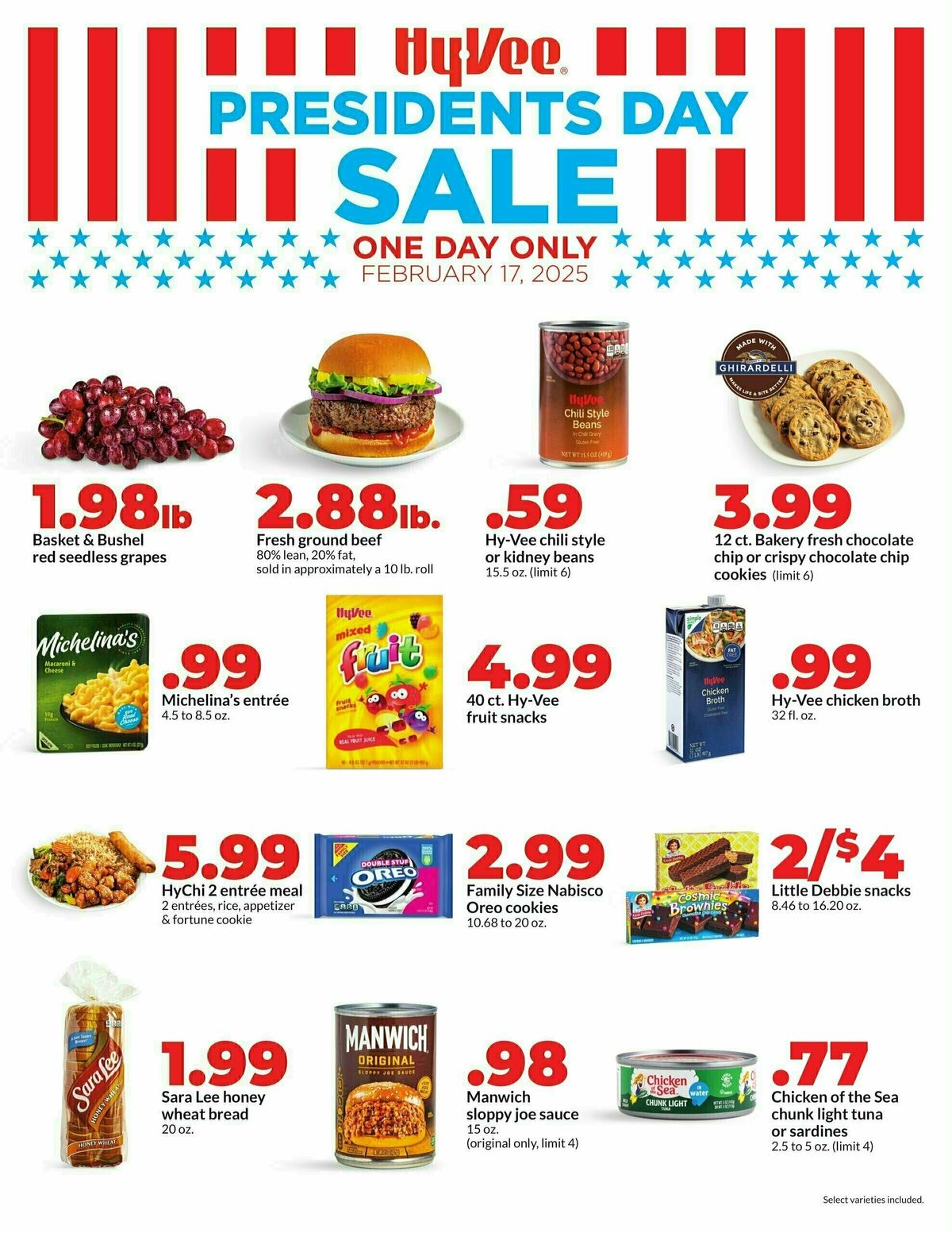 Hy-Vee President's Day Sale Weekly Ad from February 17