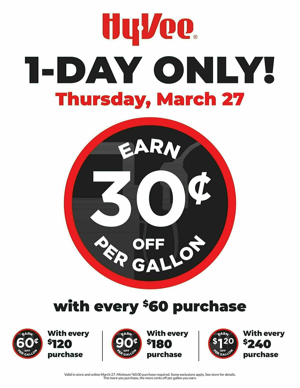 Hy-Vee 1-Day Only Weekly Ad from March 27