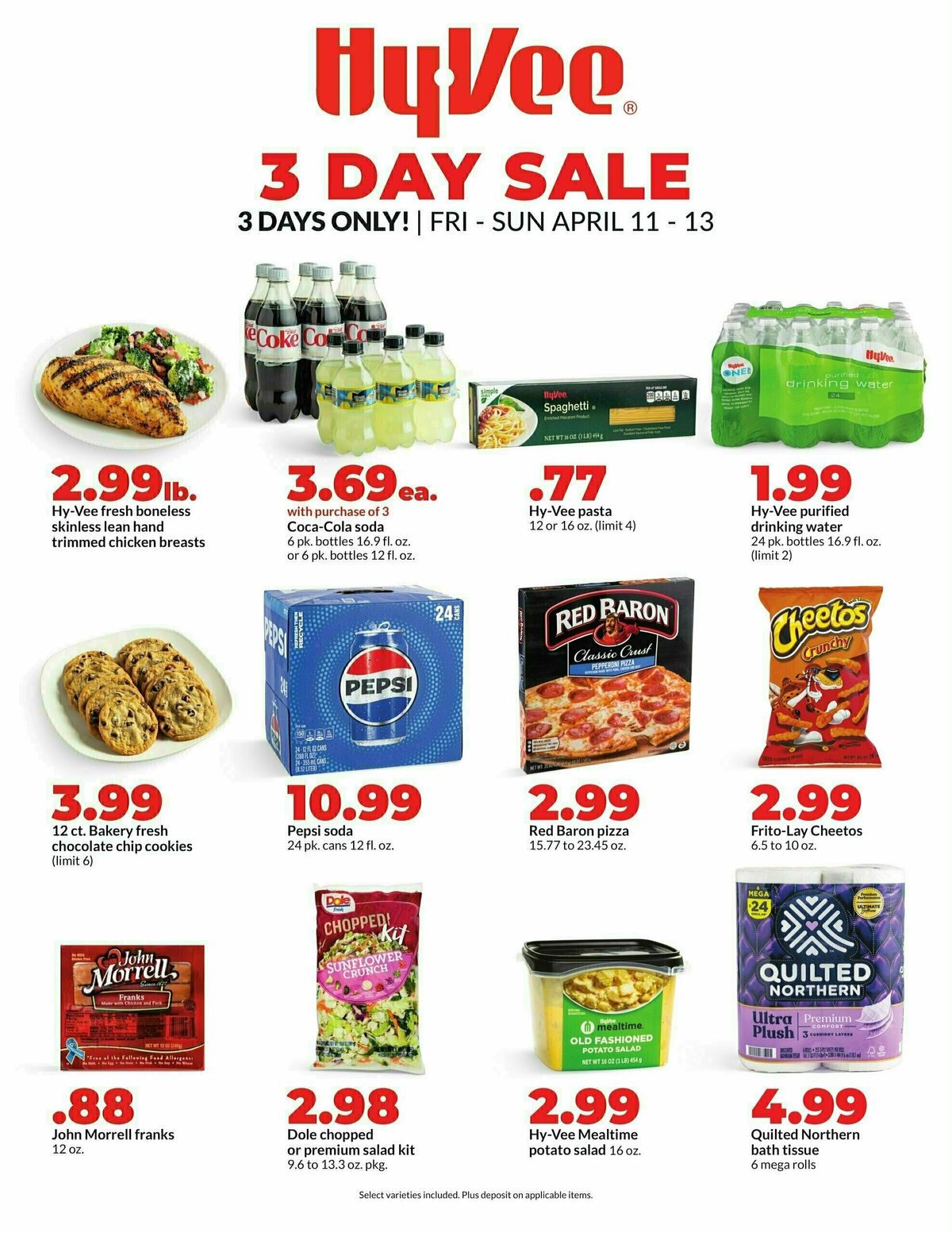 Hy-Vee 3 Day Sale Weekly Ad from April 11