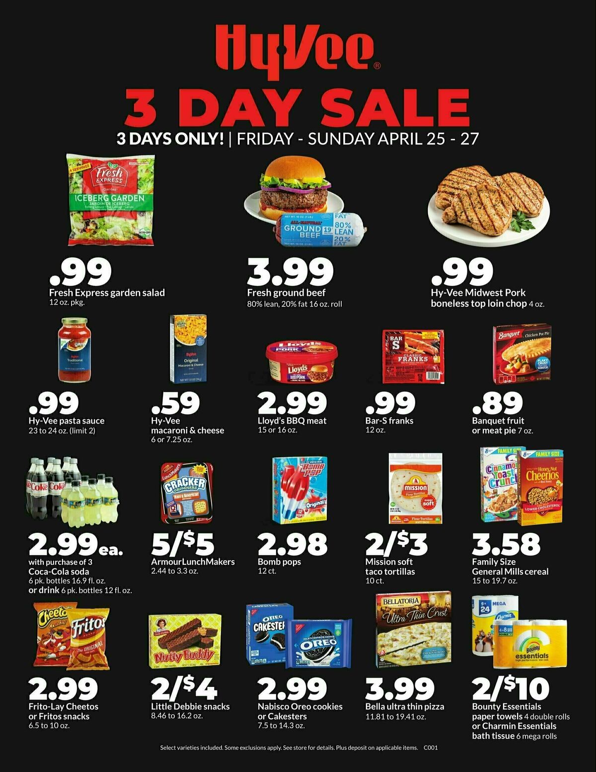 Hy-Vee 3-Day Sale Weekly Ad from April 25