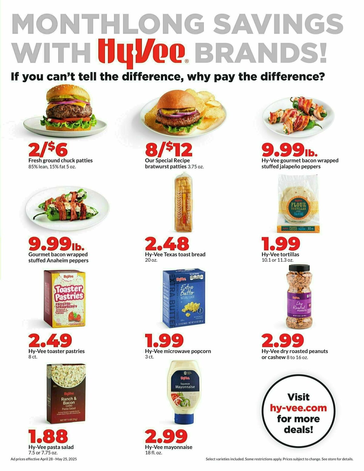 Hy-Vee Deals Good All Month Long Weekly Ad from April 28