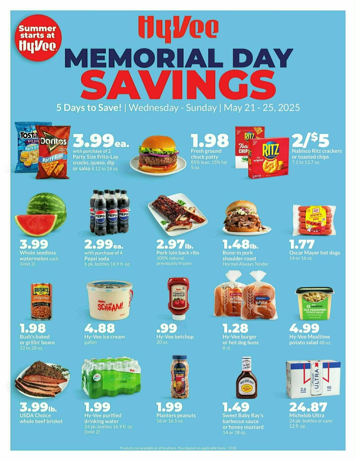 Hy-Vee Memorial Day Savings Weekly Ad from May 21