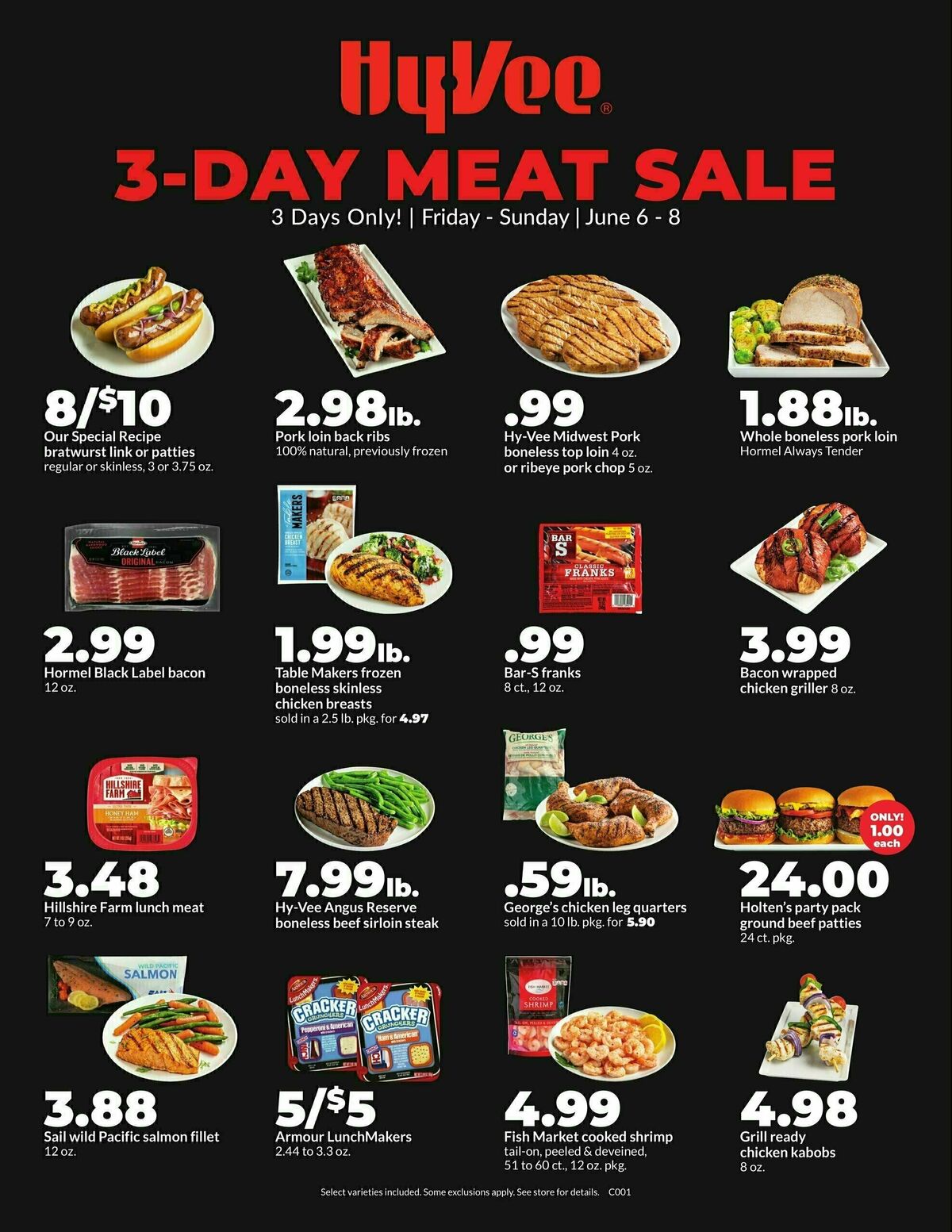 Hy-Vee 3-Day Meat Sale Weekly Ad from June 6