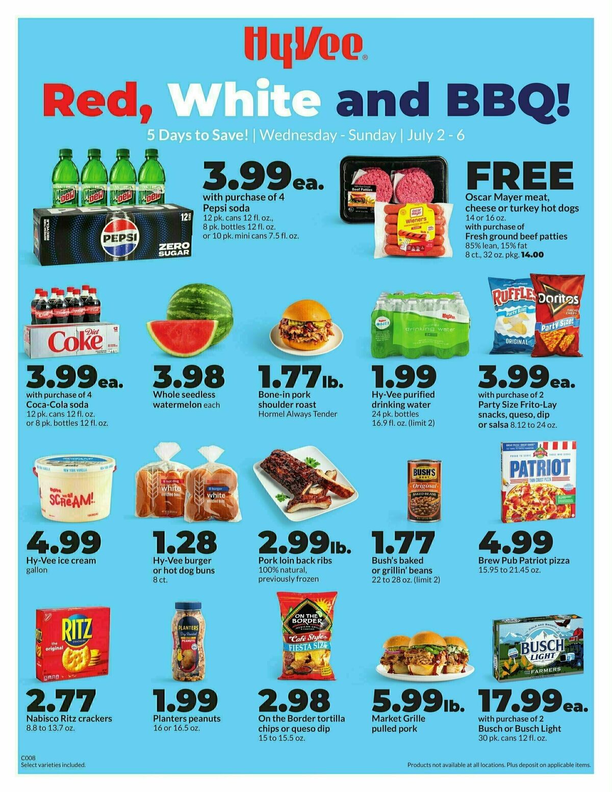 Hy-Vee Red, White, and BBQ! Weekly Ad from July 2