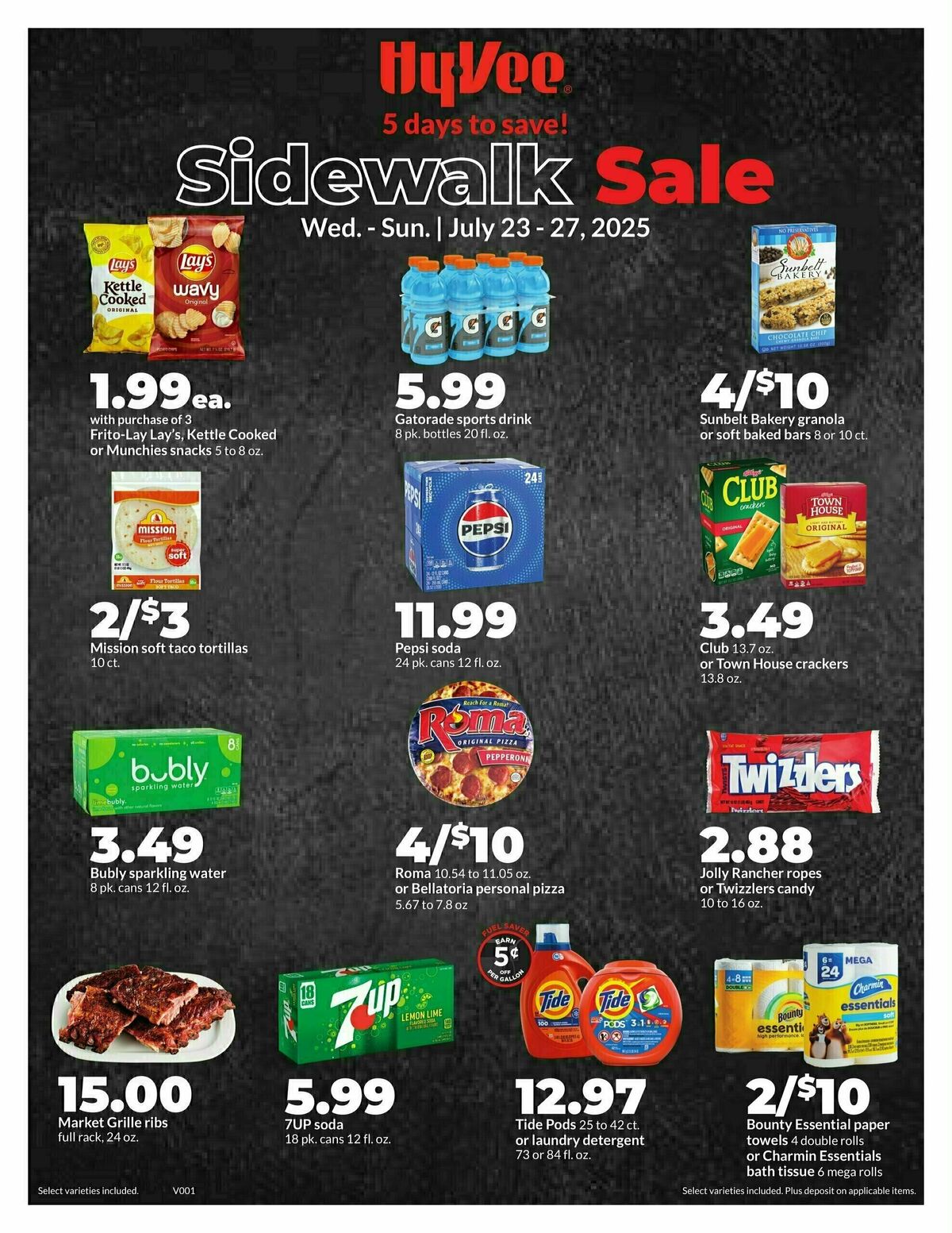Hy-Vee Sidewalk Sale Weekly Ad from July 23