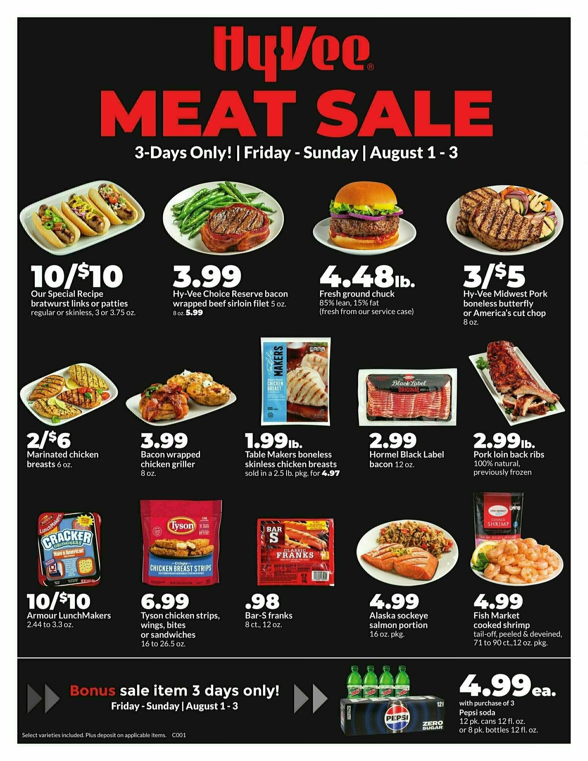 Hy-Vee Meat Sale! Weekly Ad from August 1